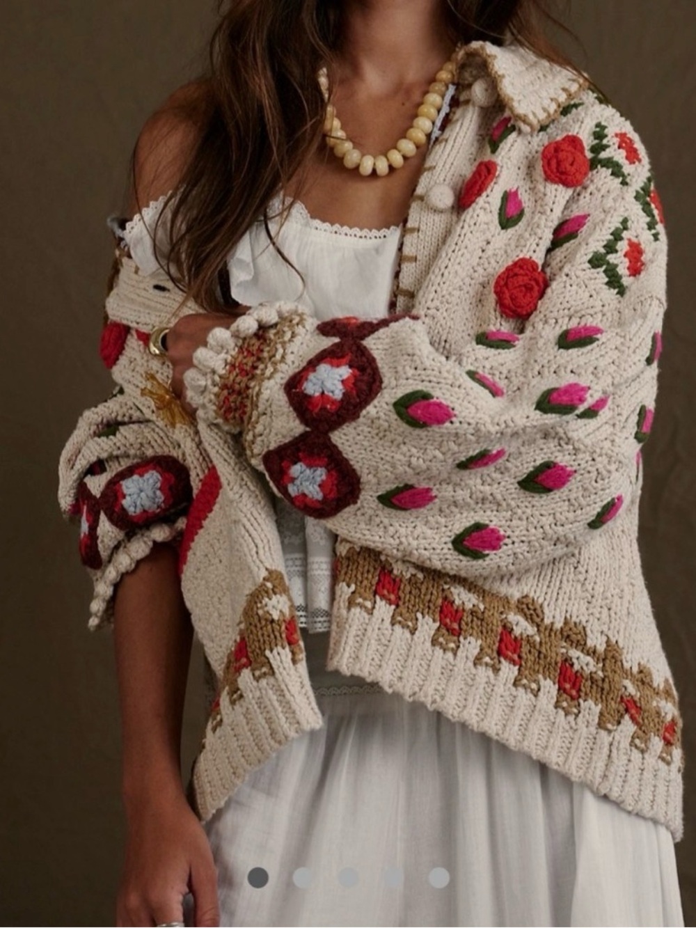 NWT Free People Rosebud Cardigan, size large - Picture 4 of 7